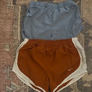 Nike Light Blue and Rust Athletic Shorts